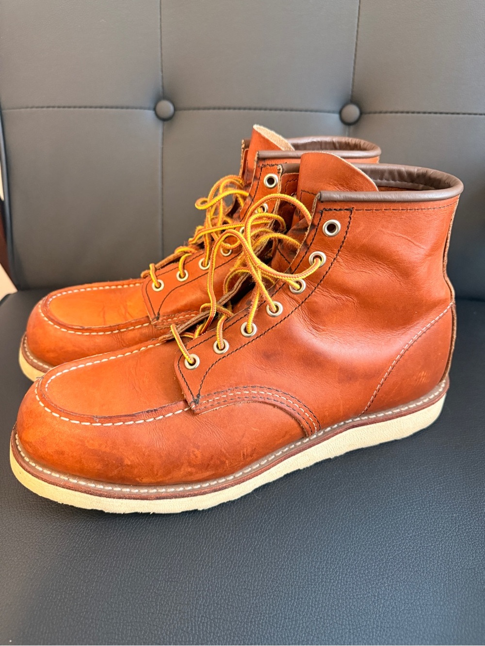 Red Wing Moc Toe Boots - 10.5 Chestnut Brown